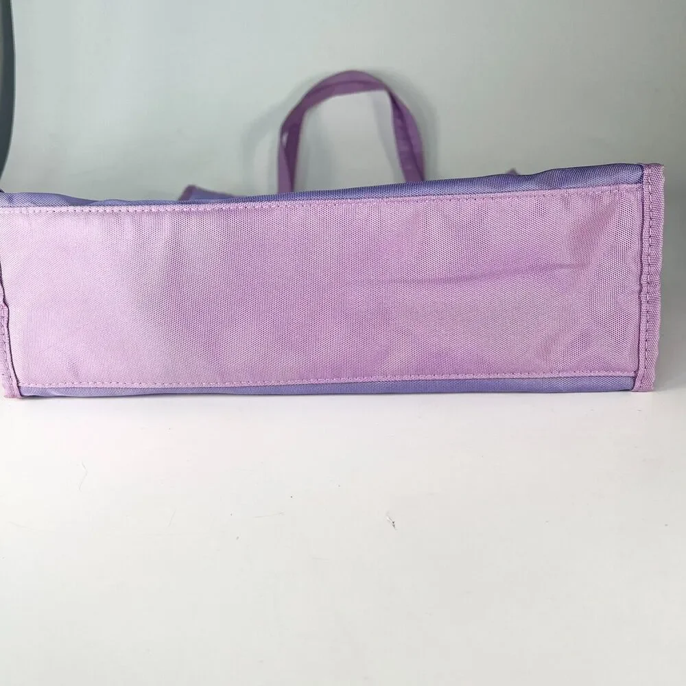 Clinique MakeUp Cosmetic Travel Carry Tote Bag Storage Lavender Purple New